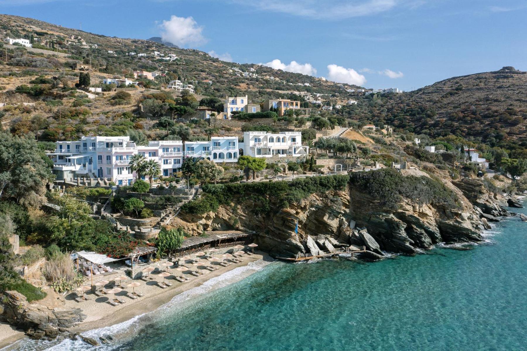 Aneroussa Beach Hotel Batsi  Bagian luar foto