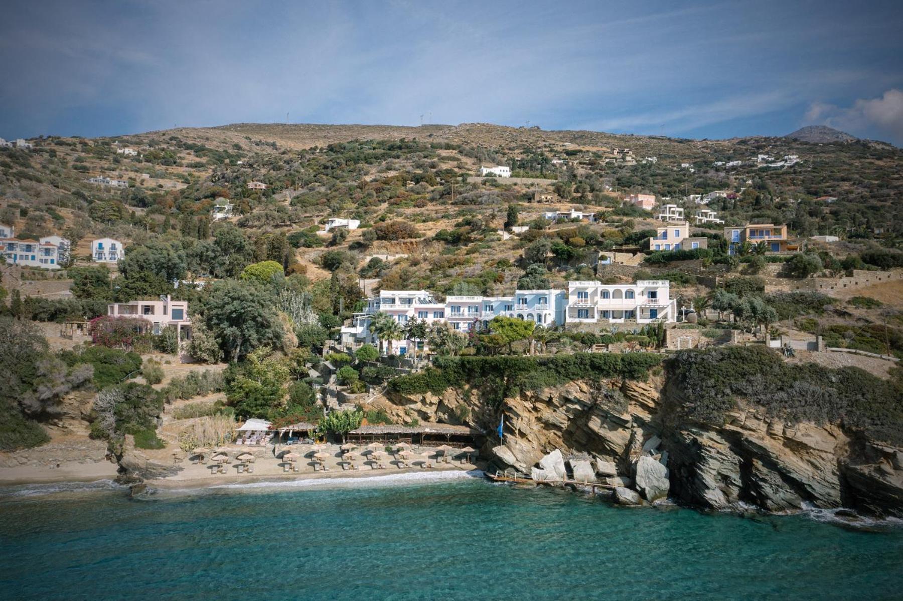 Aneroussa Beach Hotel Batsi  Bagian luar foto