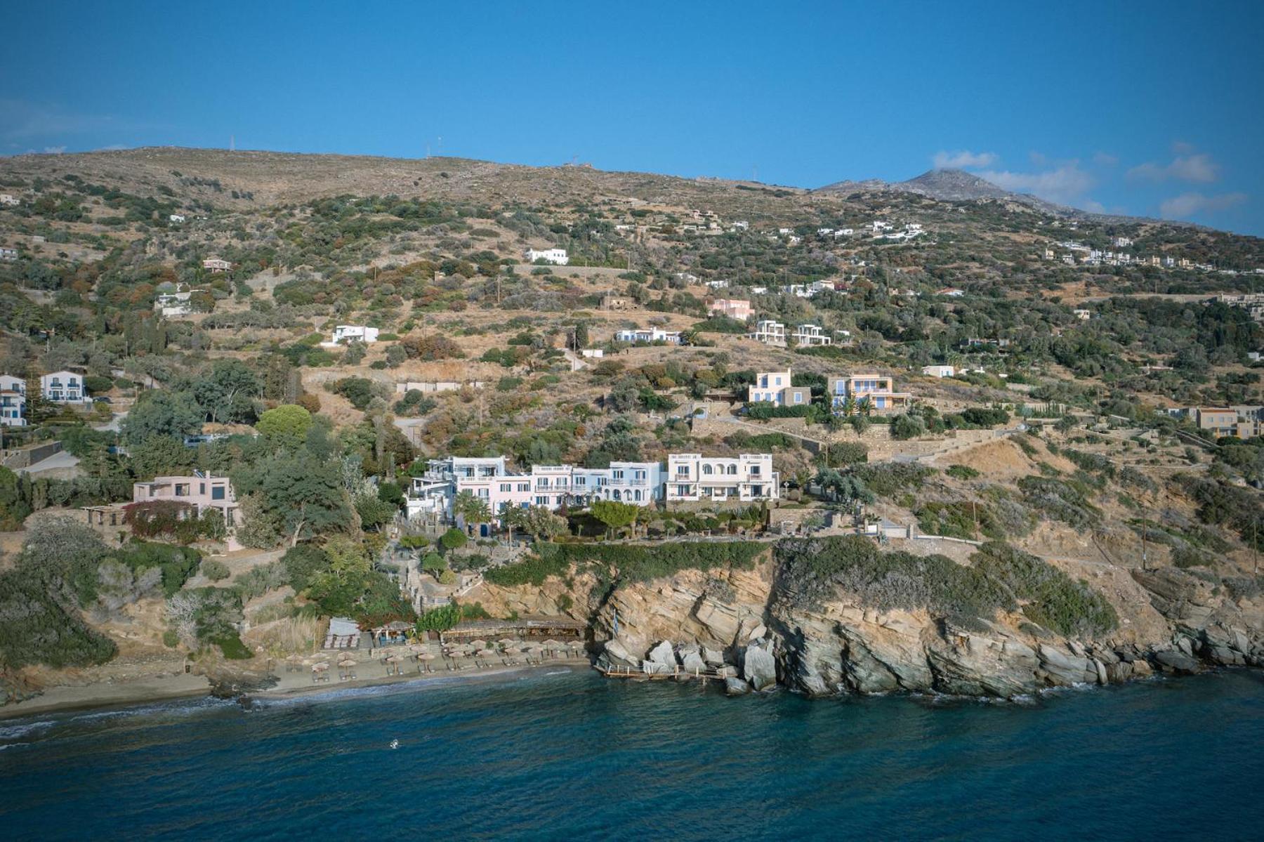 Aneroussa Beach Hotel Batsi  Bagian luar foto