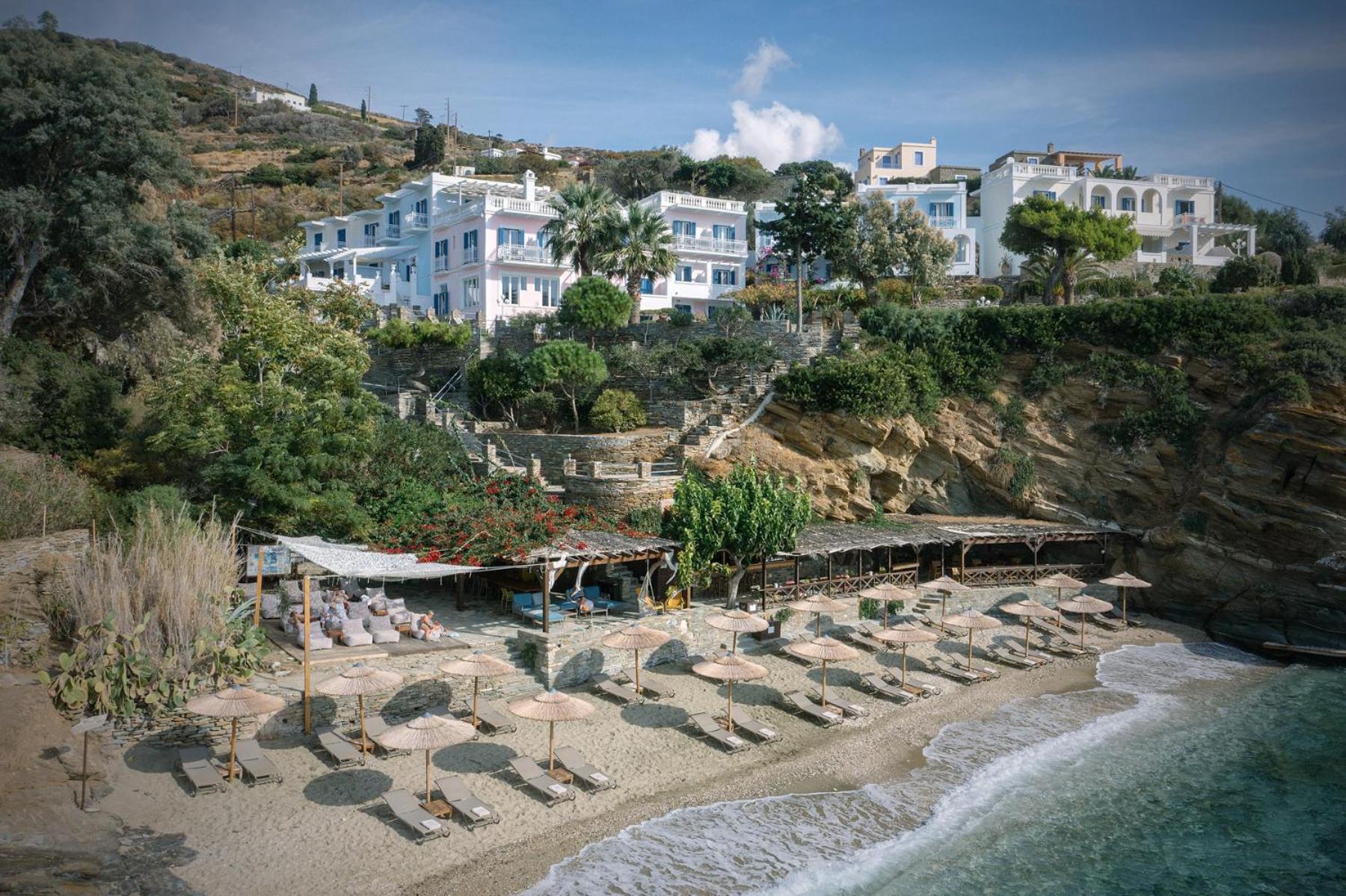 Aneroussa Beach Hotel Batsi  Bagian luar foto